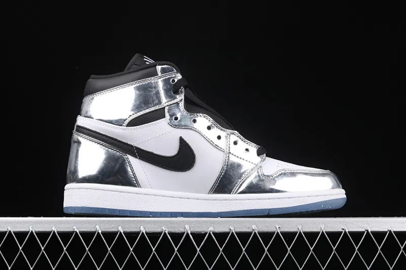 All categories Air Jordan Jordan series basketball shoes Air Jordan 1 High #ZG version Air Jordan 1 Pass The Torch AJ1 Joe 1 Leonard liquid electroplating silver AQ7476-016